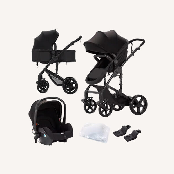 Lightweight newborn baby stroller with car seat and ISOfix