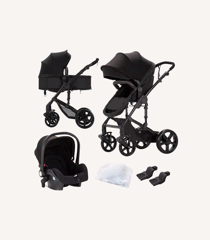 Lightweight newborn baby stroller with car seat and ISOfix