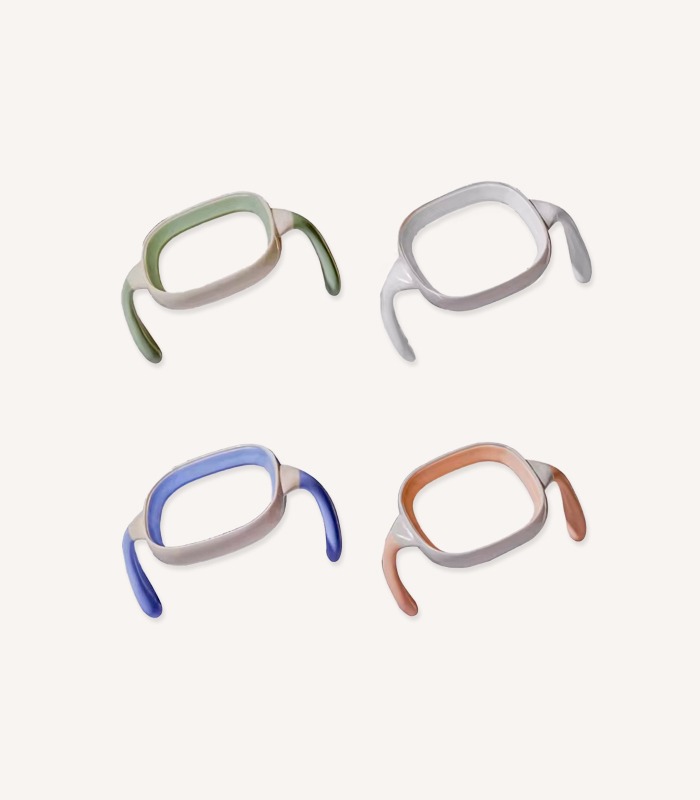 Square-shaped baby bottle handle for feeding bottles, BPA-free and ergonomic design