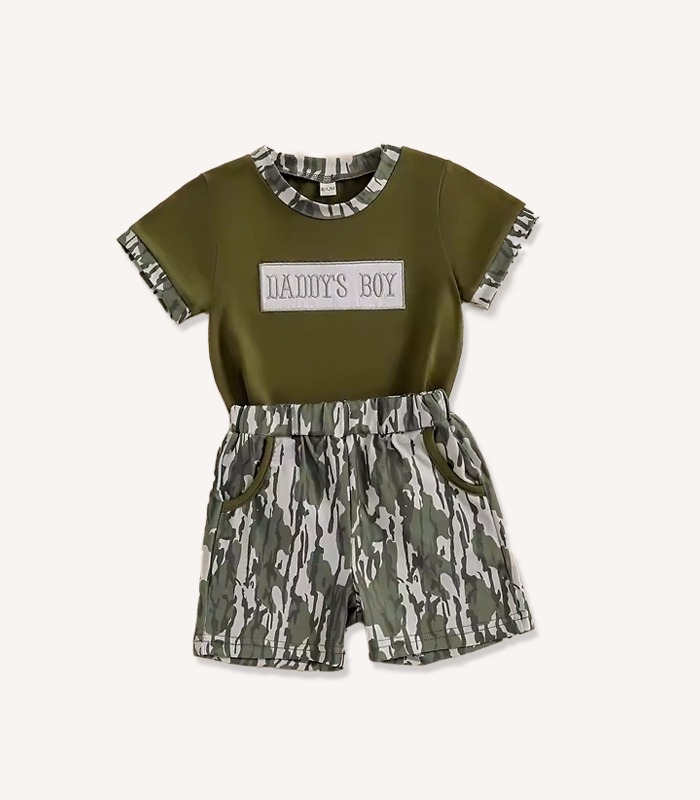 Toddler boy summer outfit 2-piece baby clothes set